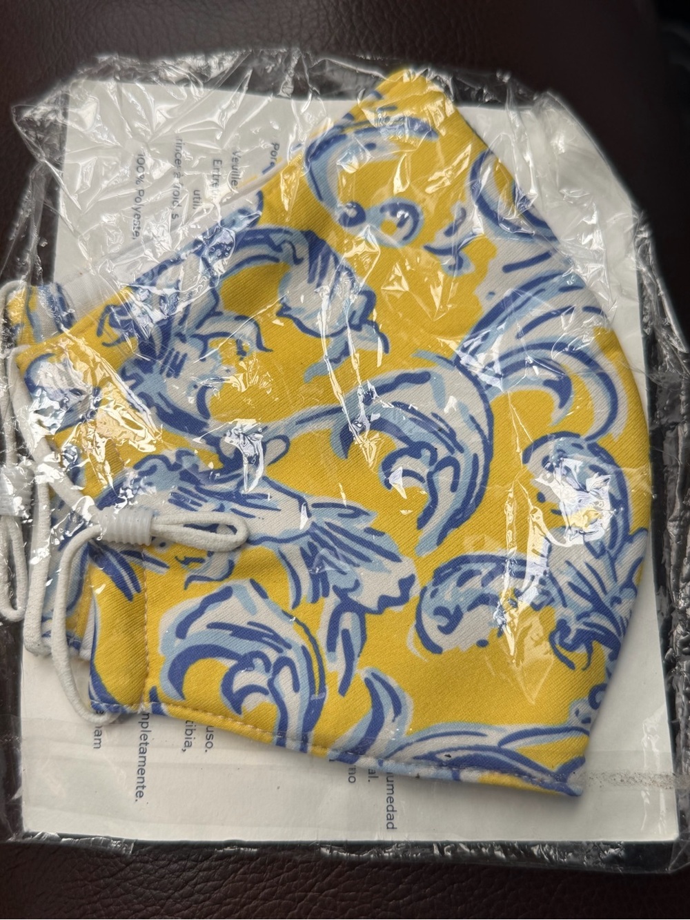 NWT Tory Burch Designer Yellow Floral Face Mask PPE
